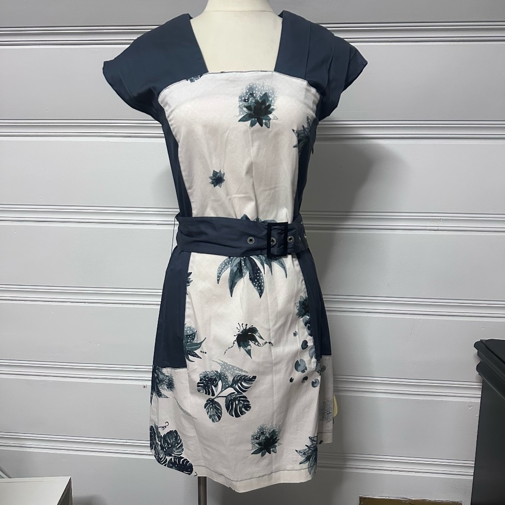 Skunkfunk Blue Floral Belted dress